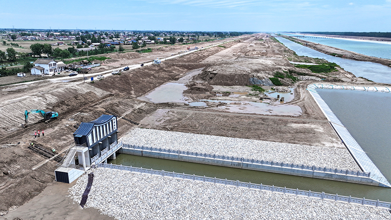 淮河入海水道二期工程陳濤地龍項目現場